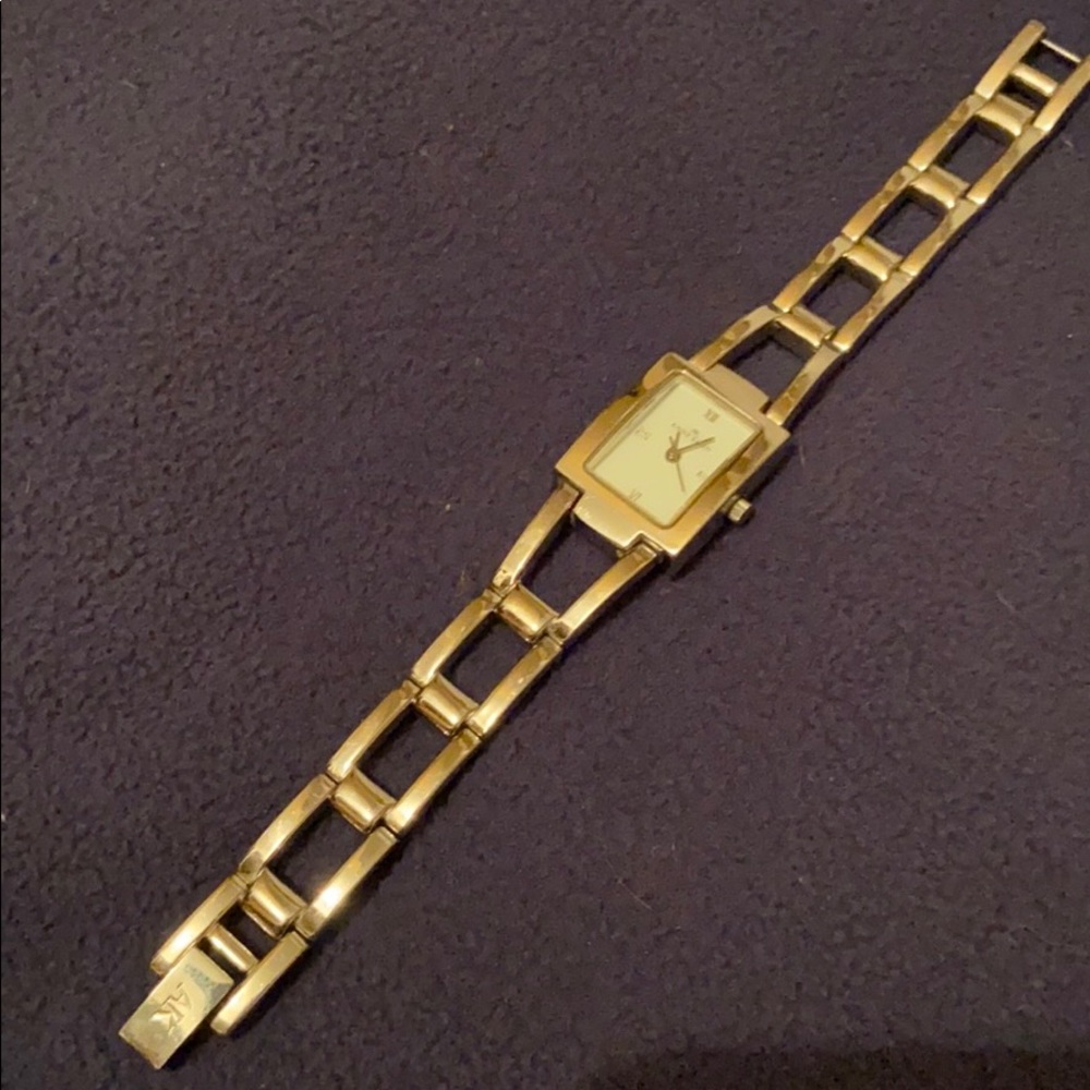 Anne Klein rectangular face watch.